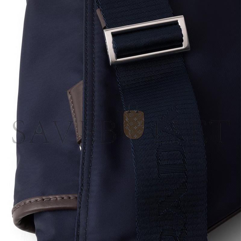 Pra*a re-nylon and leather belt bag 2vh176 (18*15*5cm)